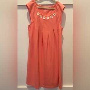 Gymboree girls dress, size 12, melon color, flowers at collar. Pull on style